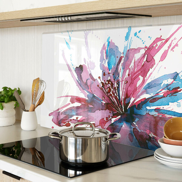 Schneidebrett Blumen-Aquarelle in intensiven Farben