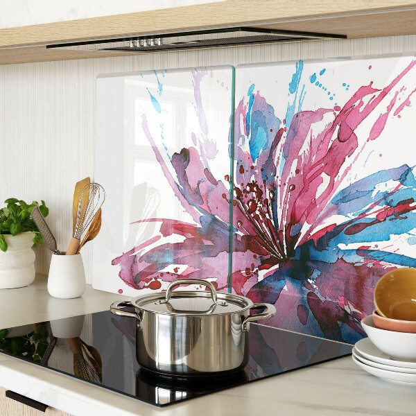 Schneidebrett Blumen-Aquarelle in intensiven Farben