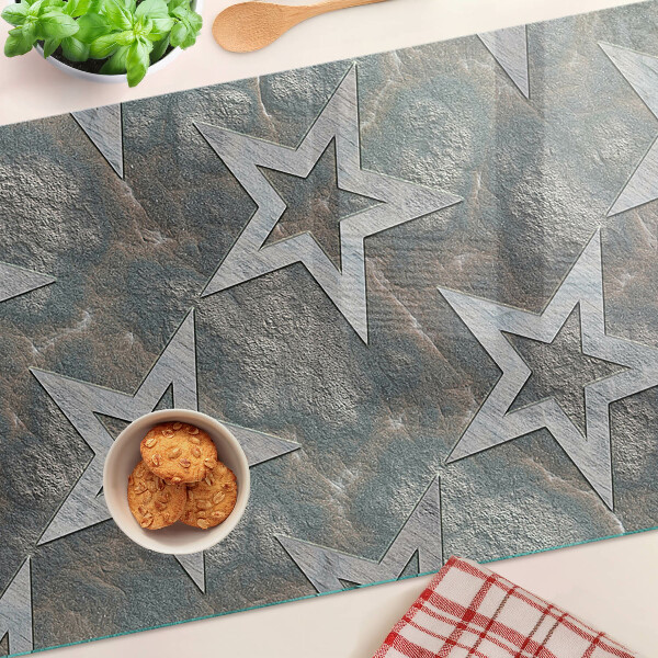 Glas schneidebrett Sterne auf strukturiertem Hintergrund
