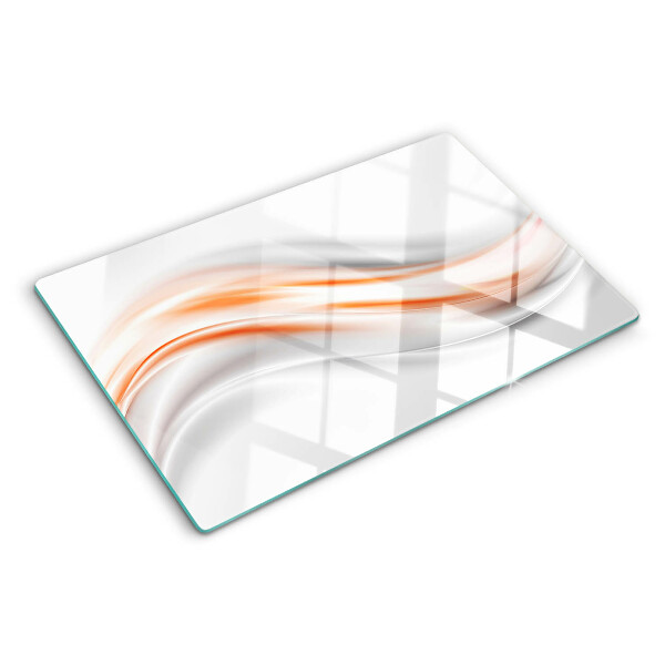 Schneidebrett Wellen in Orange- und Grautönen