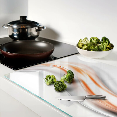 Schneidebrett Wellen in Orange- und Grautönen