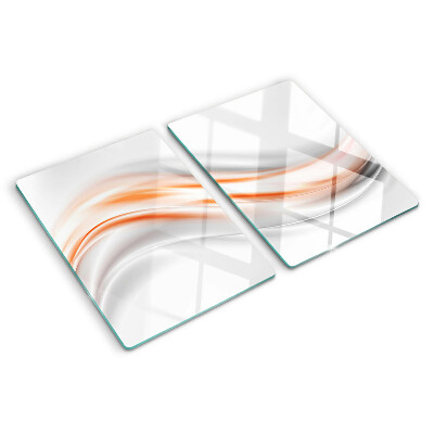 Schneidebrett Wellen in Orange- und Grautönen