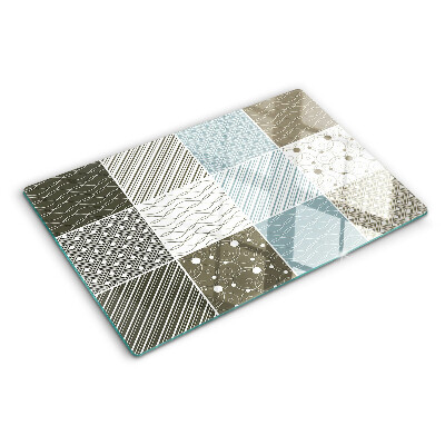 Glas schneidebrett Geometrische Muster und Linien