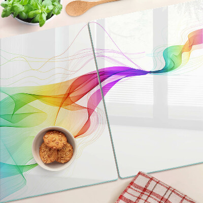 Schneidebrett glas Regenbogenfarben