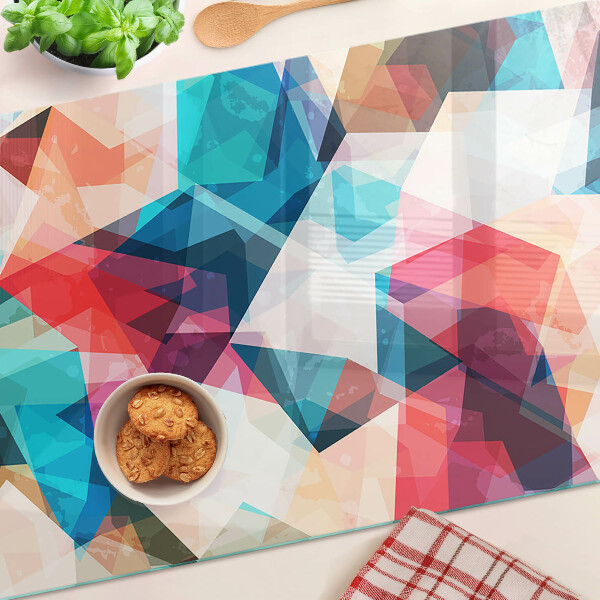 Schneidebrett Abstrakte Geometrien in Pastellfarben