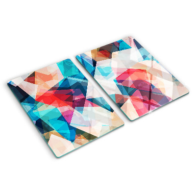 Schneidebrett mit abstrakten geometrischen Mustern in Pastellfarben