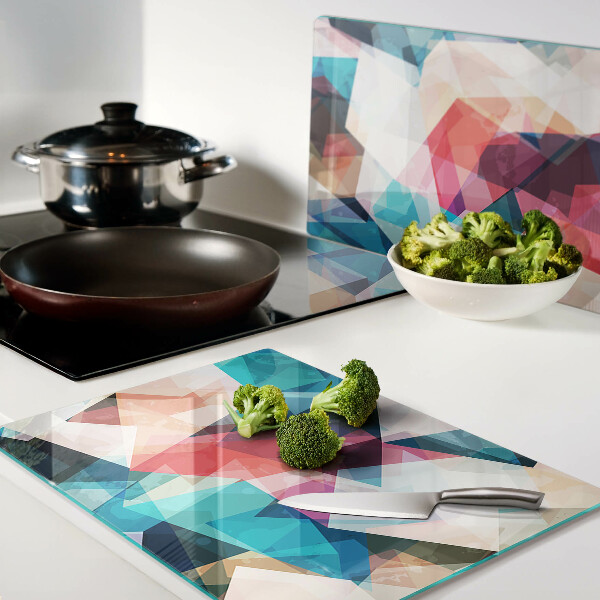 Schneidebrett Abstrakte Geometrien in Pastellfarben