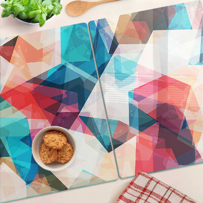 Schneidebrett Abstrakte Geometrien in Pastellfarben