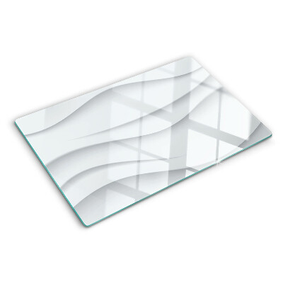 Schneidebrett mit wellen- und linienförmiger Struktur