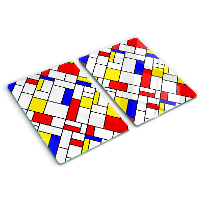 Glas schneidebrett Geometrie im Stil von Mondrian
