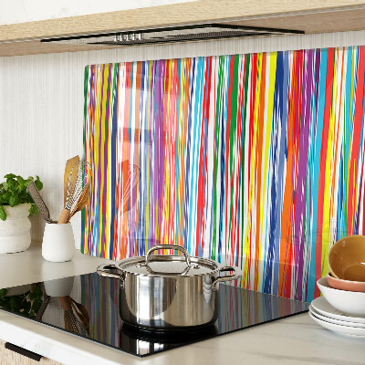 Glas schneidebrett Bunte Streifen in verschiedenen Farbtönen