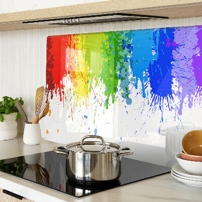 Schneidebrett glas Bunte Farbflecken