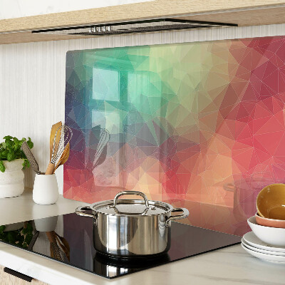 Glas-Schneidebrett mit abstraktem geometrischem Muster