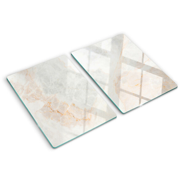 Schneidebrett glas Marmormuster mit Goldadern