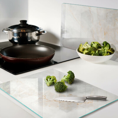 Schneidebrett glas Marmormuster mit Goldadern