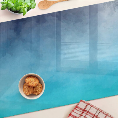 Glas schneidebrett Transparenter Nebel in Blautönen