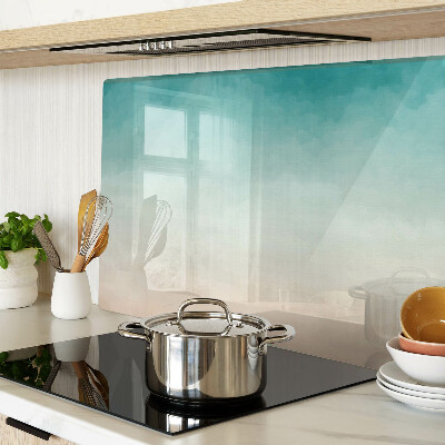 Schneidebrett mit blauem und orangefarbenem Farbverlauf