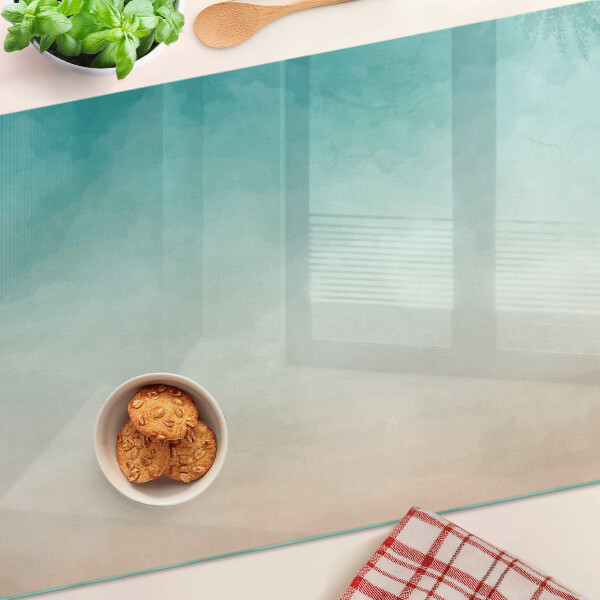 Schneidebrett Blauer und oranger Farbverlauf