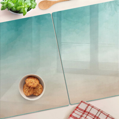 Schneidebrett Blauer und oranger Farbverlauf