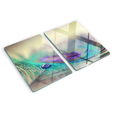 Glas schneidebrett Ein Tropfen auf einem Blatt