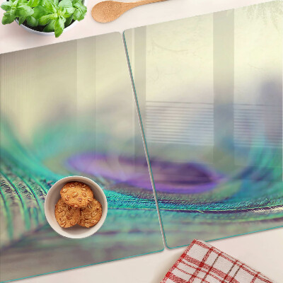 Glas schneidebrett Ein Tropfen auf einem Blatt