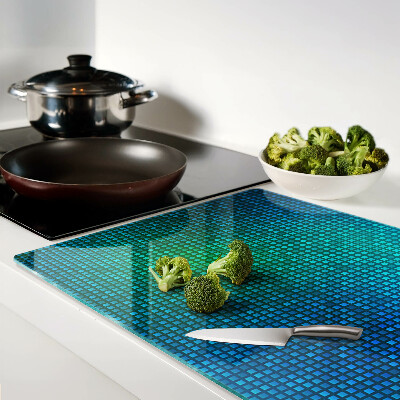 Glas schneidebrett Farbverlauf in Blautönen