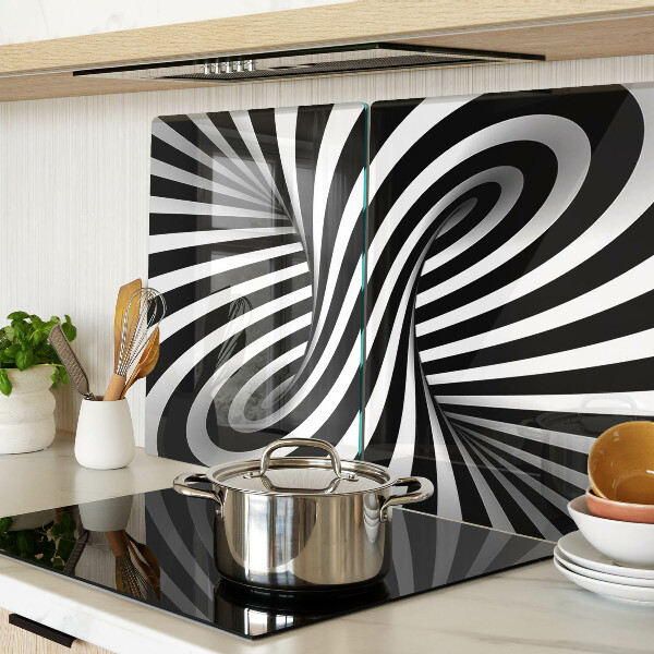 Schneidebrett Schwarz-weißes Spiralmuster