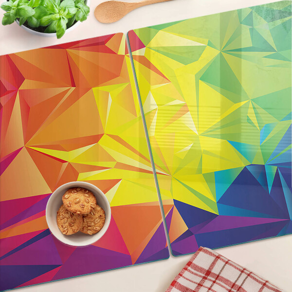 Glas schneidebrett Farbenfrohe Geometrie