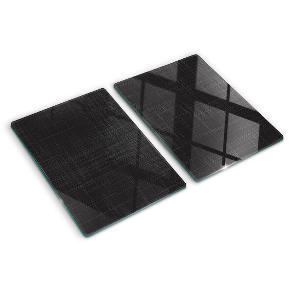 Glas-Schneidebrett mit geometrischem Linien- und Schattendesign