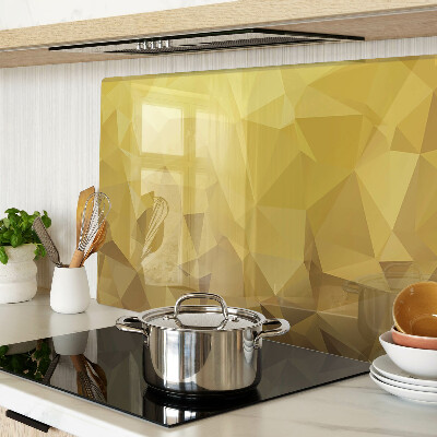 Glas schneidebrett Geometrie in Goldtönen