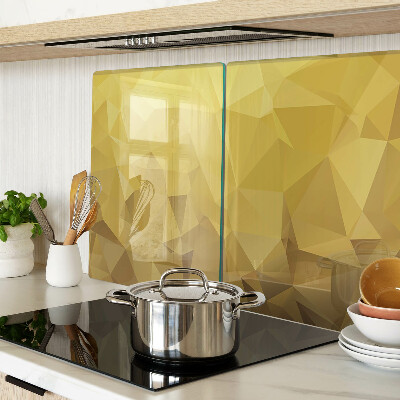 Glas schneidebrett Geometrie in Goldtönen