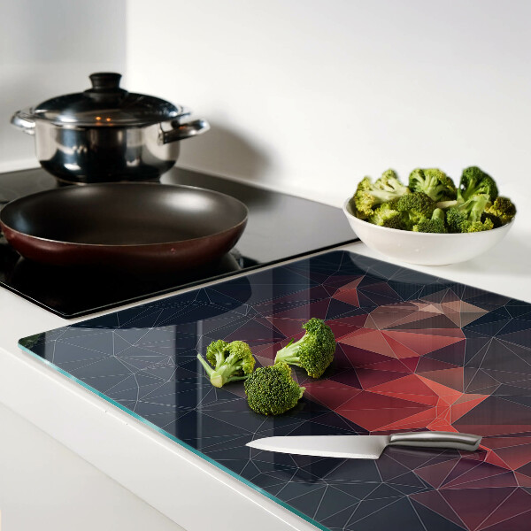 Schneidebrett Abstrakte Geometrie in Rottönen