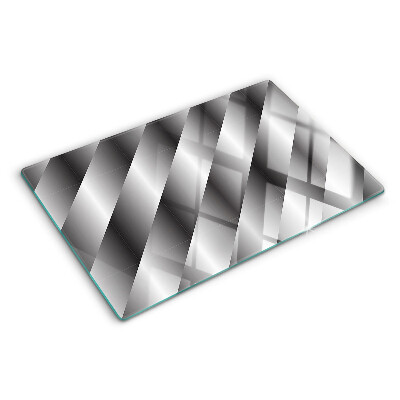 Schneidebrett glas Geometrische Muster in Grautönen
