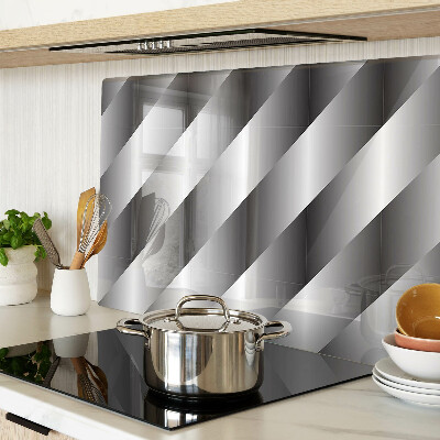 Schneidebrett Glas mit geometrischem Muster in Grautönen