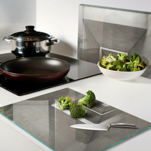 Schneidebrett glas Geometrischer Innenraum mit Tiefeneffekt