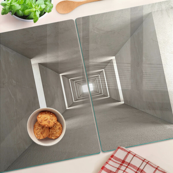 Schneidebrett glas Geometrischer Innenraum mit Tiefeneffekt