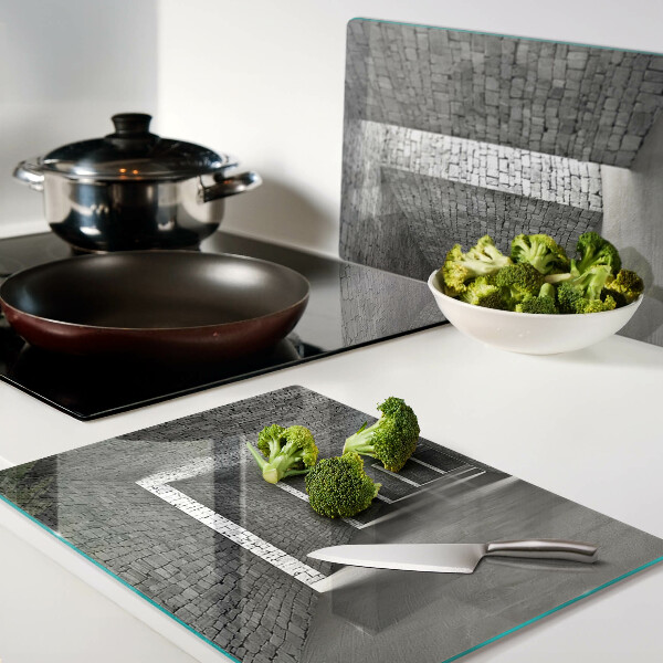 Glas-Schneidebrett mit Motiv