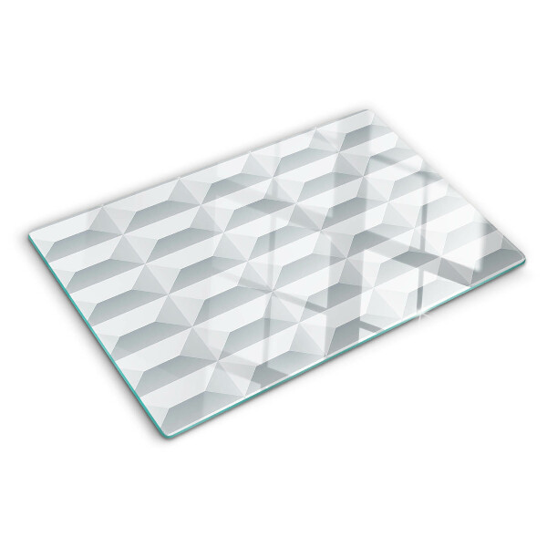Schneidebrett glas 3D-Würfelgeometrie