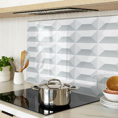 Schneidebrett Glas mit 3D-Würfelgeometrie