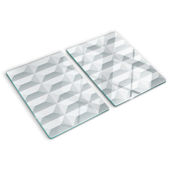 Schneidebrett glas 3D-Würfelgeometrie