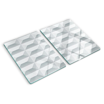 Schneidebrett glas 3D-Würfelgeometrie
