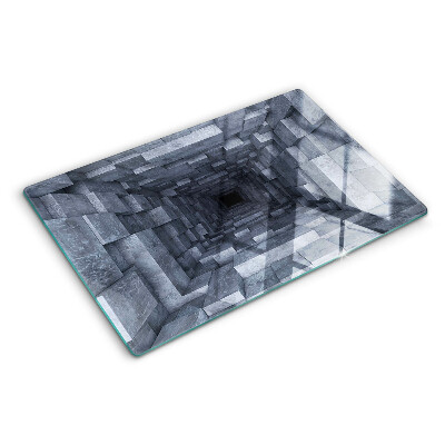 Glas schneidebrett Illusion eines tiefen Lochs