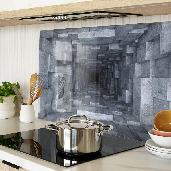 Glas schneidebrett Illusion eines tiefen Lochs