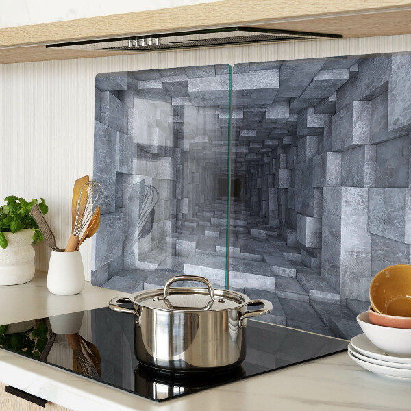 Glas schneidebrett Illusion eines tiefen Lochs