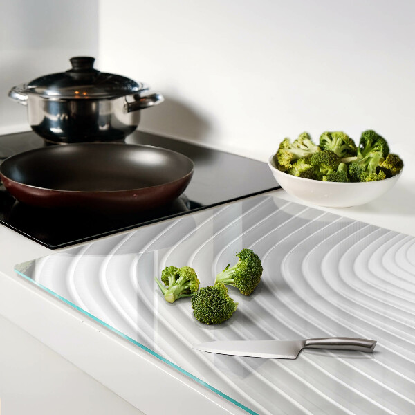 Glas schneidebrett Wellen und Linien in Grautönen