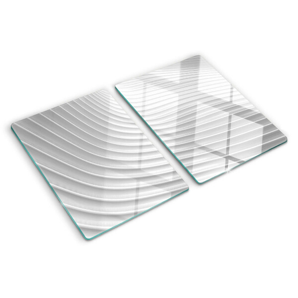 Glas schneidebrett Wellen und Linien in Grautönen