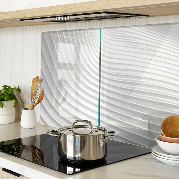 Glas schneidebrett Wellen und Linien in Grautönen