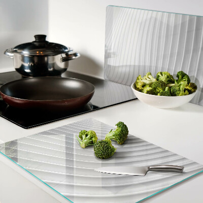 Glas schneidebrett Wellen und Linien in Grautönen