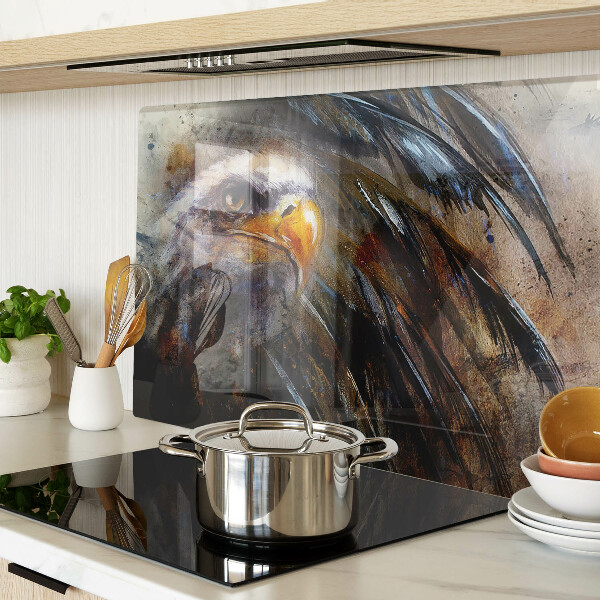 Glas-Schneidebrett mit dem Motiv ‚Adler in Bewegung‘