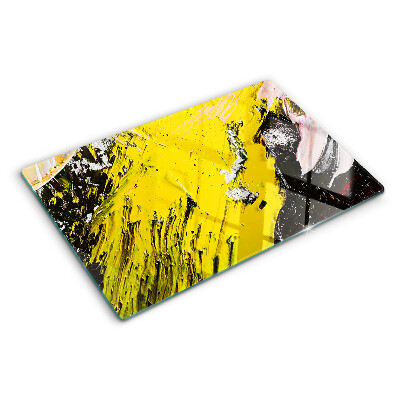 Glas schneidebrett Abstrakte Landschaft in intensiven Farben